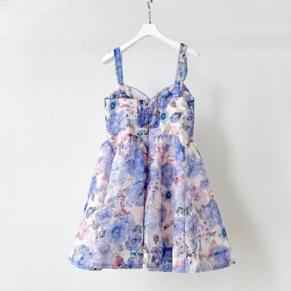 Zimmermann Rebellion floral draped linen and silk minidress - Picture 6 of 10